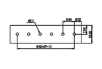 DT-4C-B01W-XX 0.375 Inch (in) Pitch Diameter Single Row Barrier Terminal Block - 3