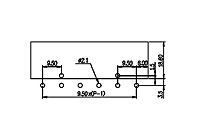 DT-4C-B14W-XX 0.375 Inch (in) Pitch Diameter Single Row Barrier Terminal Block - 3