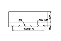 DT-55-B14W-XX 0.394 Inch (in) Pitch Diameter Single Row Barrier Terminal Block - 3