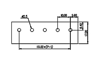 0032-0105 0.394 Inch (in) Pitch Diameter Single Row Barrier Terminal Block - 3