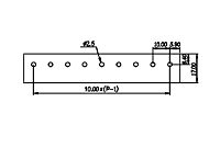 0032-0109 0.394 Inch (in) Pitch Diameter Single Row Barrier Terminal Block - 3