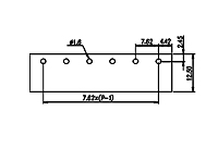 0032-09XX 0.3 Inch (in) Pitch Diameter Single Row Barrier Terminal Block - 3