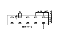 0032-11XX 0.63 Inch (in) Pitch Diameter Single Row Barrier Terminal Block - 3