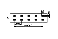 0166-80XX 0.63 Inch (in) Pitch Diameter Single Row Barrier Terminal Block - 3