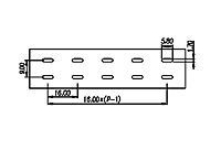 0166-80XXC 0.63 Inch (in) Pitch Diameter Single Row Barrier Terminal Block - 3