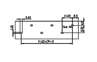 0167-50XX 0.434 Inch (in) Pitch Diameter Single Row Barrier Terminal Block - 3