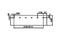 0167-52XX 0.434 Inch (in) Pitch Diameter Single Row Barrier Terminal Block - 3