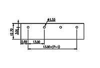 0167-70XX 0.512 Inch (in) Pitch Diameter Single Row Barrier Terminal Block - 3