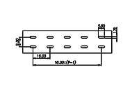 0167-80XXC 0.63 Inch (in) Pitch Diameter Single Row Barrier Terminal Block - 3