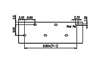 0167-90XX 0.347 Inch (in) Pitch Diameter Single Row Barrier Terminal Block - 3