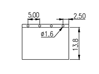 EK500R-XXP 0.197 Inch (in) Pitch Diameter Printed Circuit Board (PCB) Terminal Block - 3