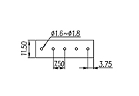 ESK750V-XXP 0.295 Inch (in) Pitch Diameter Printed Circuit Board (PCB) Terminal Block - 3