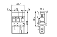 2ESDP-XXP 0.200 Inch (in) Pitch Diameter Printed Circuit Board (PCB) Connector-Plug - 2