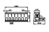 2ESDV-XXP 0.200 Inch (in) Pitch Diameter Printed Circuit Board (PCB) Connector-Plug - 2