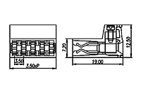 CPC350-XXP 0.138 Inch (in) Pitch Diameter Printed Circuit Board (PCB) Connector-Plug - 2