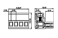 5ESDG-XXP 0.197 Inch (in) Pitch Diameter Printed Circuit Board (PCB) Connector-Plug - 2