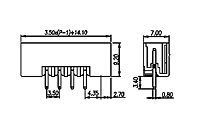 ECH350VM-XXP 0.138 Inch (in) Pitch Diameter Printed Circuit Board (PCB) Connector Socket - 2