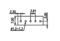 ECH381V-XXP 0.150 Inch (in) Pitch Diameter Printed Circuit Board (PCB) Connector Socket - 3