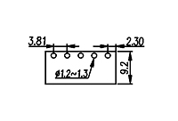 ECH381R-XXP 0.150 Inch (in) Pitch Diameter Printed Circuit Board (PCB) Connector Socket - 3