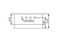 ECH381AM-XXP 0.150 Inch (in) Pitch Diameter Printed Circuit Board (PCB) Connector Socket - 3