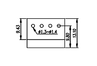 ECH381A-XXP 0.150 Inch (in) Pitch Diameter Printed Circuit Board (PCB) Connector Socket - 3