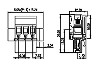 2ESDPL-XXP 0.200 Inch (in) Pitch Diameter Printed Circuit Board (PCB) Connector-Plug - 2