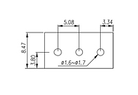 2EHDVC-XXP 0.200 Inch (in) Pitch Diameter Printed Circuit Board (PCB) Connector Socket - 3