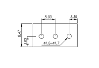 5EHDVC-XXP 0.197 Inch (in) Pitch Diameter Printed Circuit Board (PCB) Connector Socket - 3