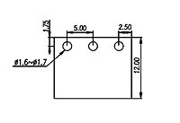 5EHDR-XXP 0.197 Inch (in) Pitch Diameter Printed Circuit Board (PCB) Connector Socket - 3