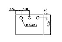 2EHDRC-XXP 0.200 Inch (in) Pitch Diameter Printed Circuit Board (PCB) Connector Socket - 3