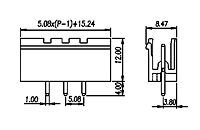 2EHDVM-XXP 0.200 Inch (in) Pitch Diameter Printed Circuit Board (PCB) Connector Socket - 2