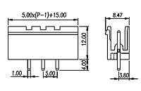 5EHDVM-XXP 0.197 Inch (in) Pitch Diameter Printed Circuit Board (PCB) Connector Socket - 2