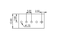 EK500A-XXP 0.197 Inch (in) Pitch Diameter Printed Circuit Board (PCB) Terminal Block - 3