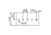 EK508A-XXP 0.2 Inch (in) Pitch Diameter Printed Circuit Board (PCB) Terminal Block - 3