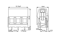 ESK116V-XXP 0.4 Inch (in) Pitch Diameter Printed Circuit Board (PCB) Terminal Block - 2