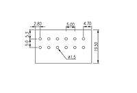 DT-123RA-XXP 0.197 Inch (in) Pitch Diameter Printed Circuit Board (PCB) Terminal Block - 3