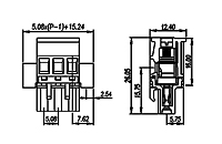 2ESDPM-XXP 0.200 Inch (in) Pitch Diameter Printed Circuit Board (PCB) Connector-Plug - 2