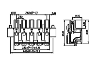 3ESDSM-XXP 0.300 Inch (in) Pitch Diameter Printed Circuit Board (PCB) Connector-Plug - 2