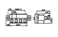 EC762VN-XXP 0.300 Inch (in) Pitch Diameter Printed Circuit Board (PCB) Connector-Plug - 2