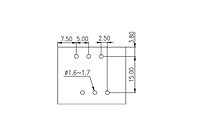 5EEHDVM-XXP 0.197 Inch (in) Pitch Diameter Printed Circuit Board (PCB) Connector Socket - 3