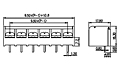 DT-49-C91W-XX 0.375 Inch (in) Pitch Diameter Single Row Barrier Terminal Block - 2