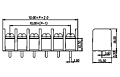 DT-55-B01W-XX 0.394 Inch (in) Pitch Diameter Single Row Barrier Terminal Block - 2