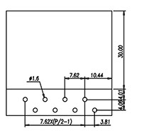 2DSCC-14-XX Pluggable Barrier Terminal Block - Drilling Plan