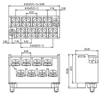 4DSDAC-XX Pluggable Barrier Terminal Block - 2