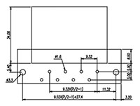 4DSDCC-14-XX Pluggable Barrier Terminal Block - Drilling Plan