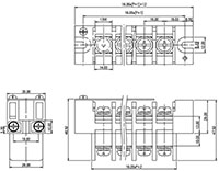 0168-45XX Panel Feed-Through Barrier Terminal Block - 2