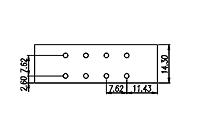 ECH762VTM-XXP 0.300 Inch (in) Pitch Diameter Printed Circuit Board (PCB) Connector Socket - 3