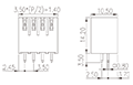 0156-20XX-BK 0.138 Inch (in) Pitch Diameter Printed Circuit Board (PCB) Connector Socket - 2