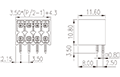 0159-31XX 0.138 Inch (in) Pitch Diameter Printed Circuit Board (PCB) Connector Socket - 2