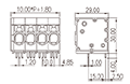 0177-06XX 0.394 Inch (in) Pitch Diameter Printed Circuit Board (PCB) Terminal Block - 2